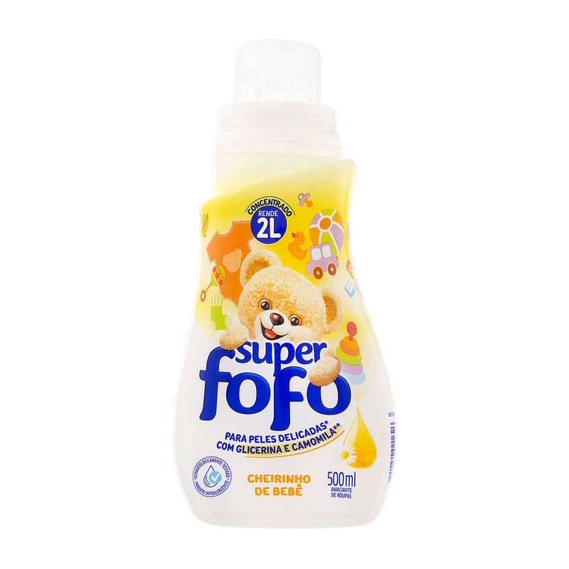 Amaciante-de-Roupas-Cheirinho-de-Bebe-Super-Fofo-Garrafa-500ml