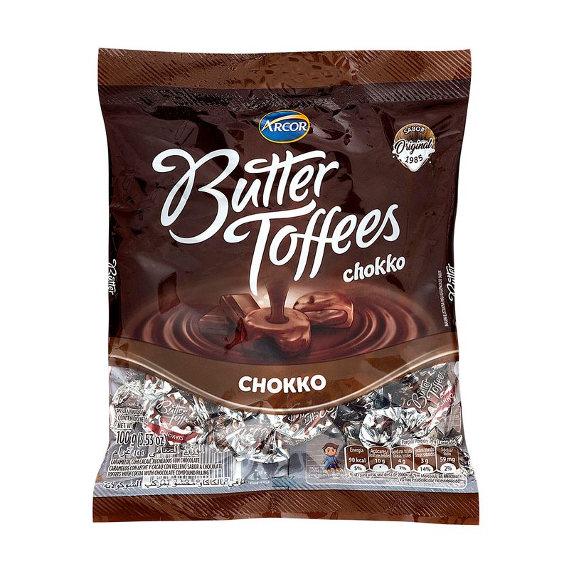 Bala-Butter-Toffes-Chokko-Arcor-Pacote-100g