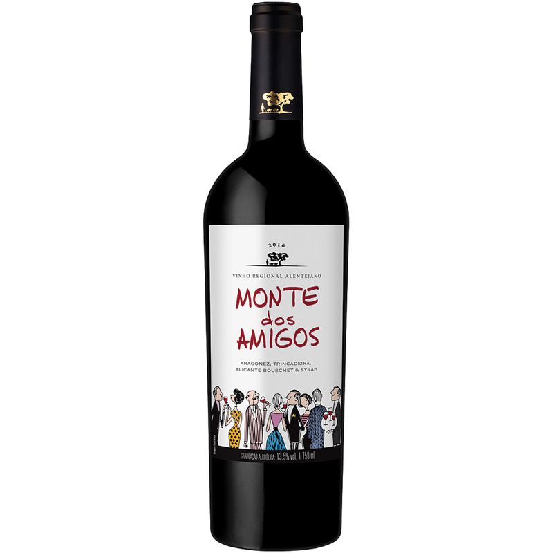 Vinho-Nacional-Tinto-Monte-dos-Amigos-Aragonez-Trincadeira-Alicante-Bouschet-Syrah-Alentejano-Garrafa-750ml-