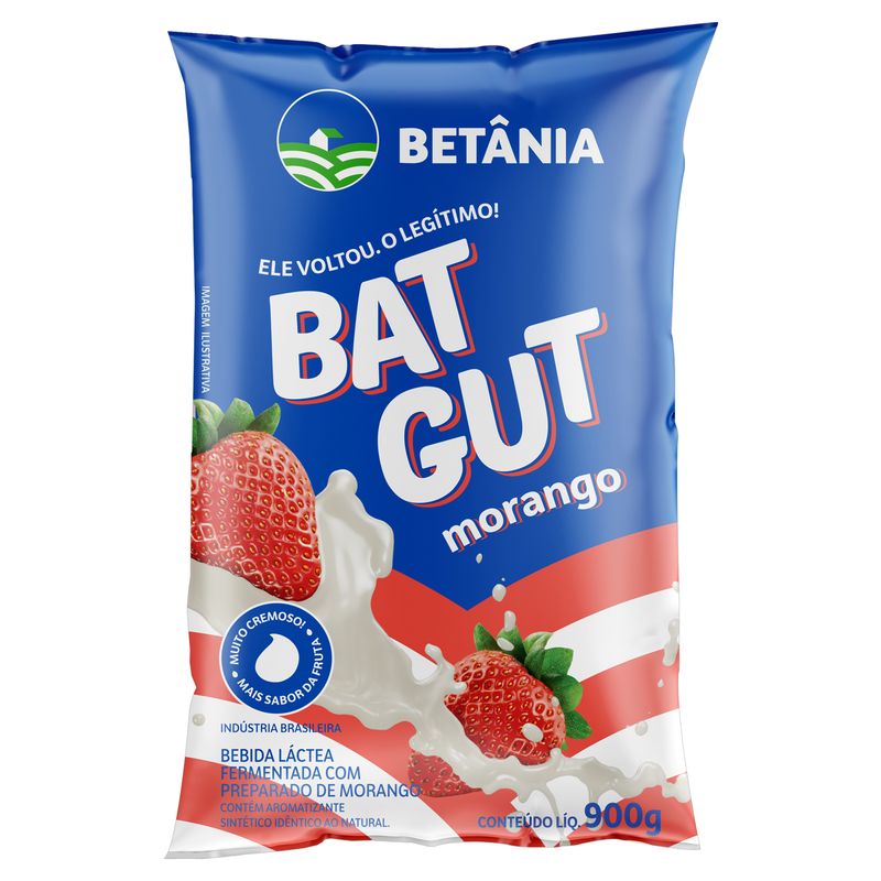 Bebida-Lactea-Fermentada-Morango-Bat-Gut-Betania-Pacote-900g