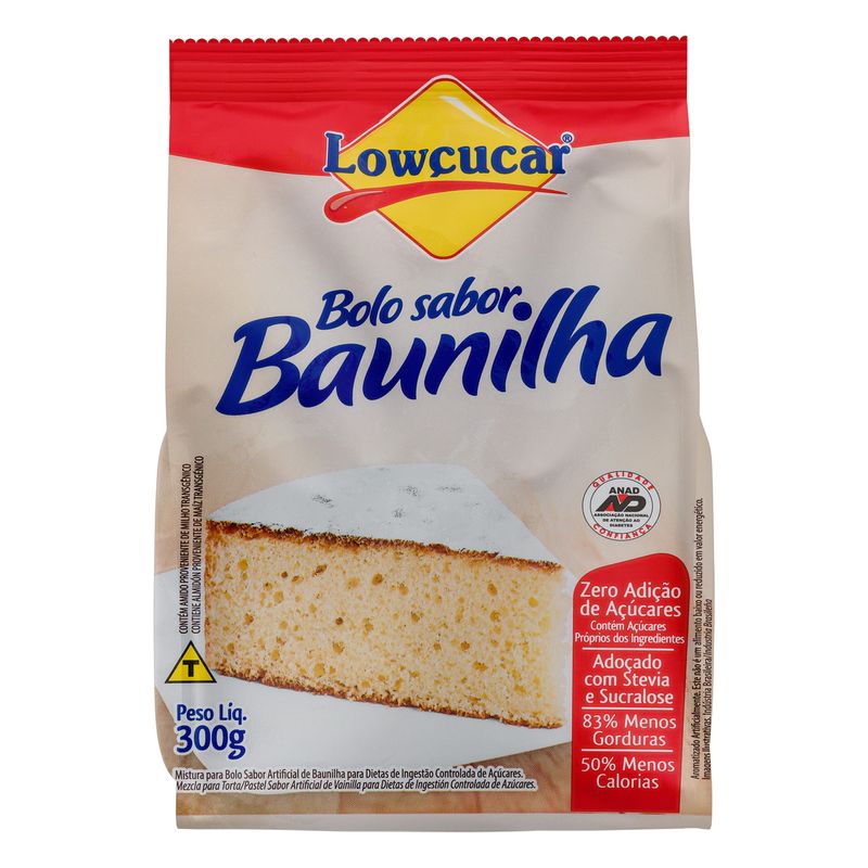 Mistura-para-Bolo-Baunilha-Lowcucar-Pacote-300g