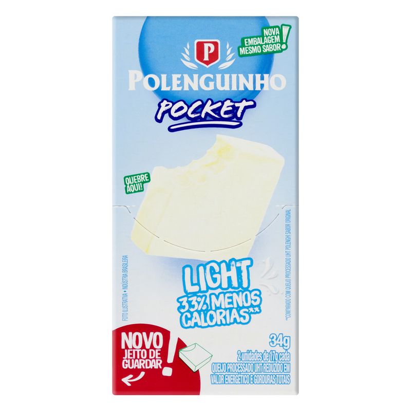 Pack-Queijo-Processado-UHT-Light-Polenguinho-Pocket-34g-Pacote-2-Unidades