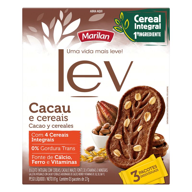 Biscoito-Integral-Cacau-e-Cereais-Marilan-Lev-Caixa-3-Unidades-81g