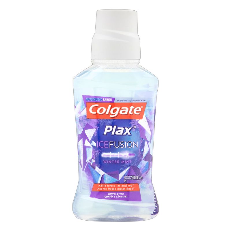 Enxaguante-Bucal-Zero-Alcool-Winter-Mint-Colgate-Plax-Ice-Fusion-Frasco-250ml