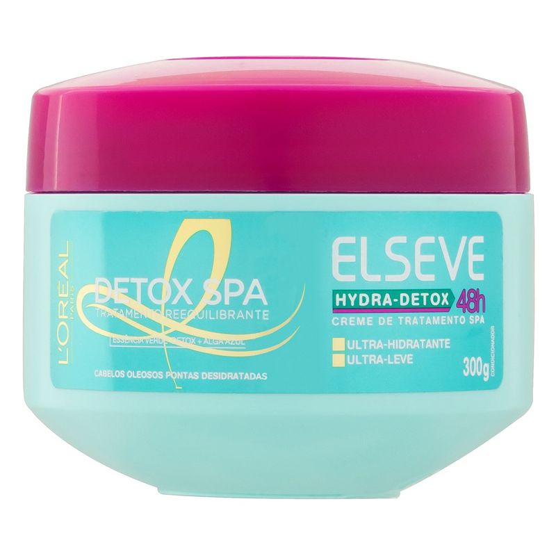 Creme-de-Tratamento-Reequilibrante-L-oreal-Paris-Elseve-Hydra-Detox-Spa-Pote-300g