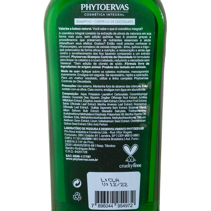 shampoocontroledeoleosidadephytoervascosmeticaintegralfrasco250ml78960449549721
