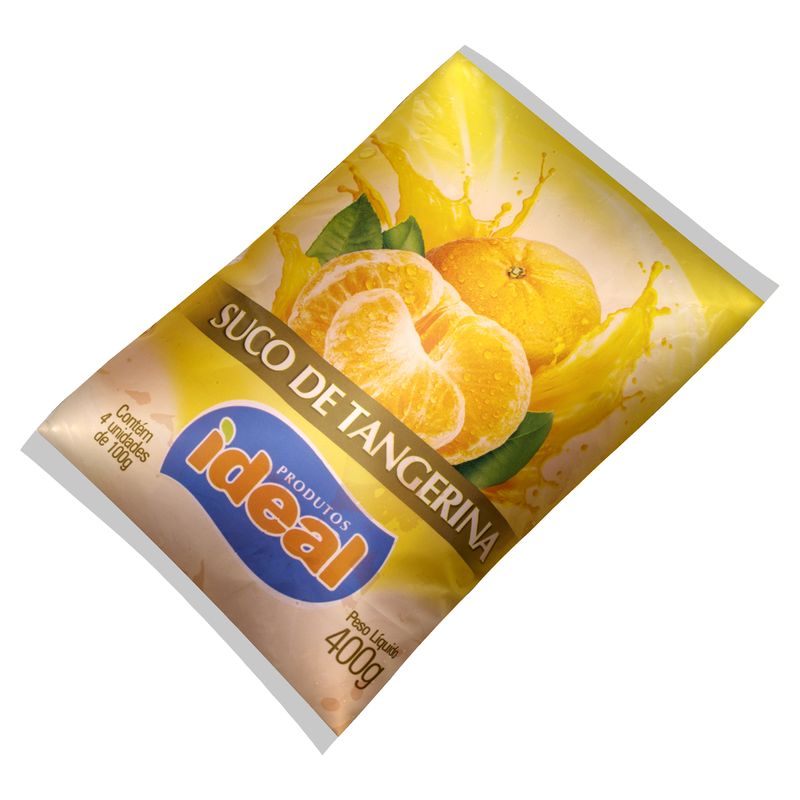 Polpa-de-Fruta-Suco-de-Tangerina-Ideal-Pacote-400g-4-Unidades
