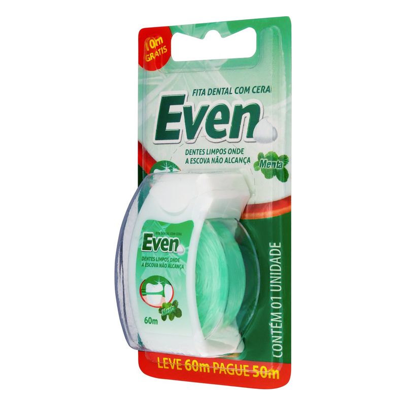 Fita-Dental-com-Cera-Menta-Even-Leve-60m-Pague-50m