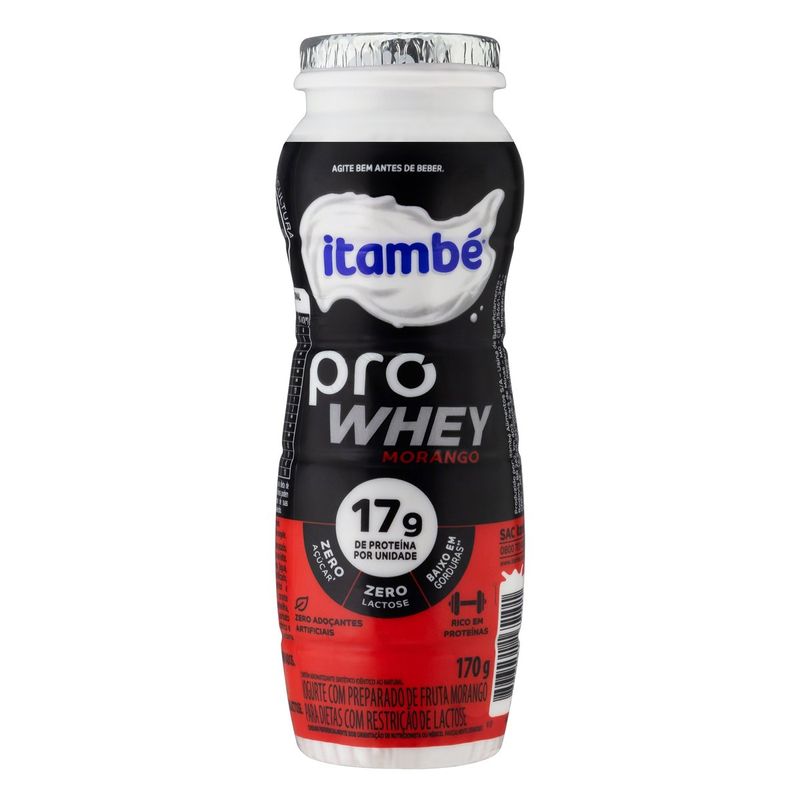 Iogurte-Parcialmente-Desnatado-Morango-Zero-Lactose-Itambe-Pro-Whey-Frasco-170g