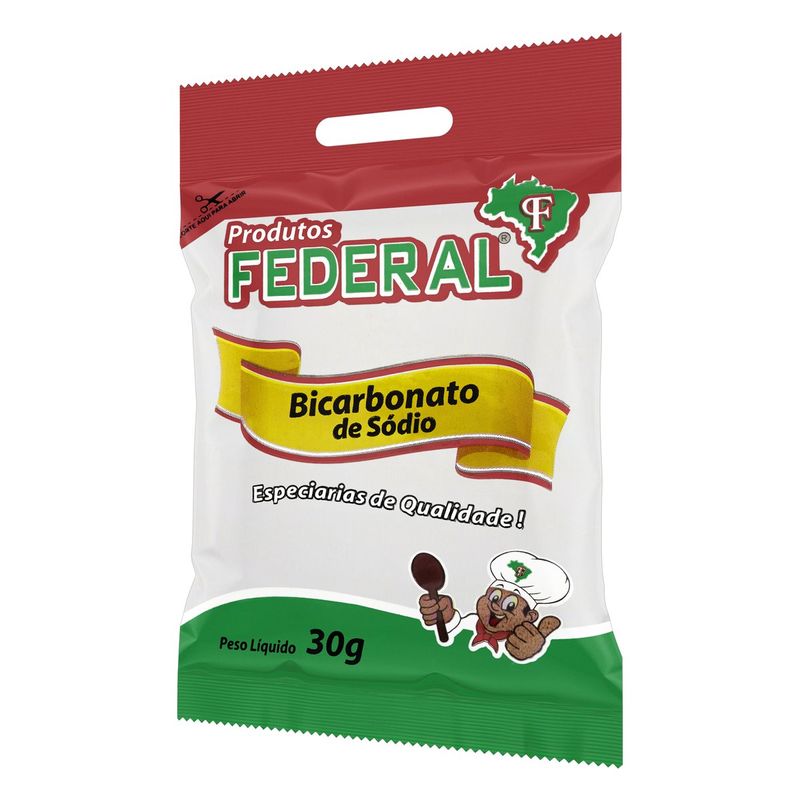 Bicarbonato-de-Sodio-Federal-Pacote-30g