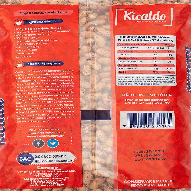 Feijao-Rajado-Kicaldo-Pacote-1kg