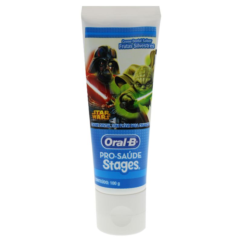Creme-Dental-Infantil-com-Fluor-Frutas-Silvestres-Star-Wars-Oral-B-Pro-Saude-Stages-Bisnaga-100g