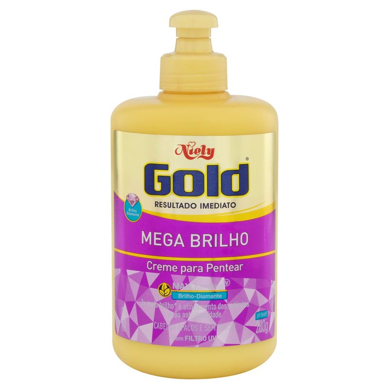 Creme-para-Pentear-Niely-Gold-Mega-Brilho-Frasco-280g