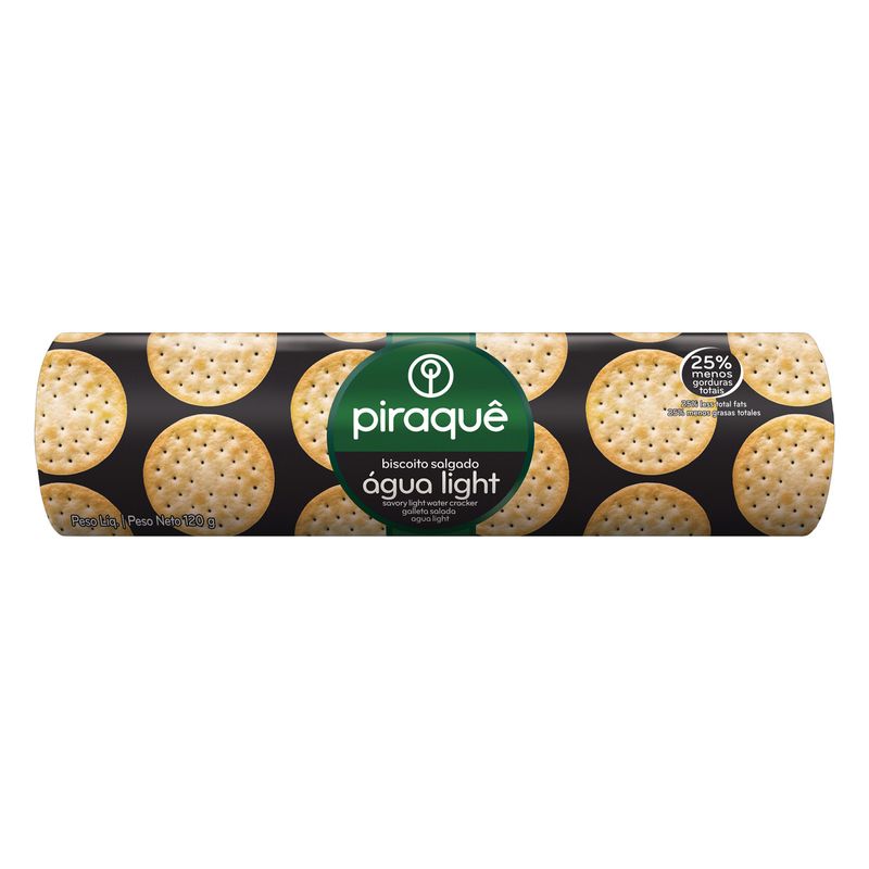 Biscoito Água e Sal Light Piraquê Pacote 120g