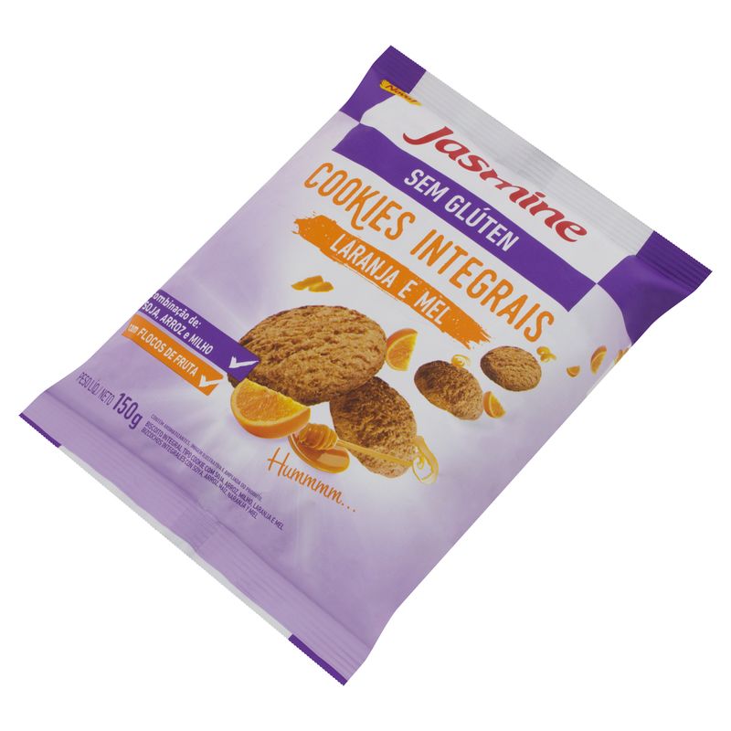 Biscoito-Cookie-Integral-Laranja-e-Mel-sem-Gluten-Jasmine-Pacote-150g