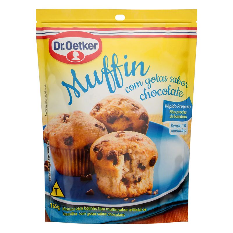 Mistura-para-Bolo-Muffin-Baunilha-com-Gotas-de-Chocolate-Dr.-Oetker-Sache-185g