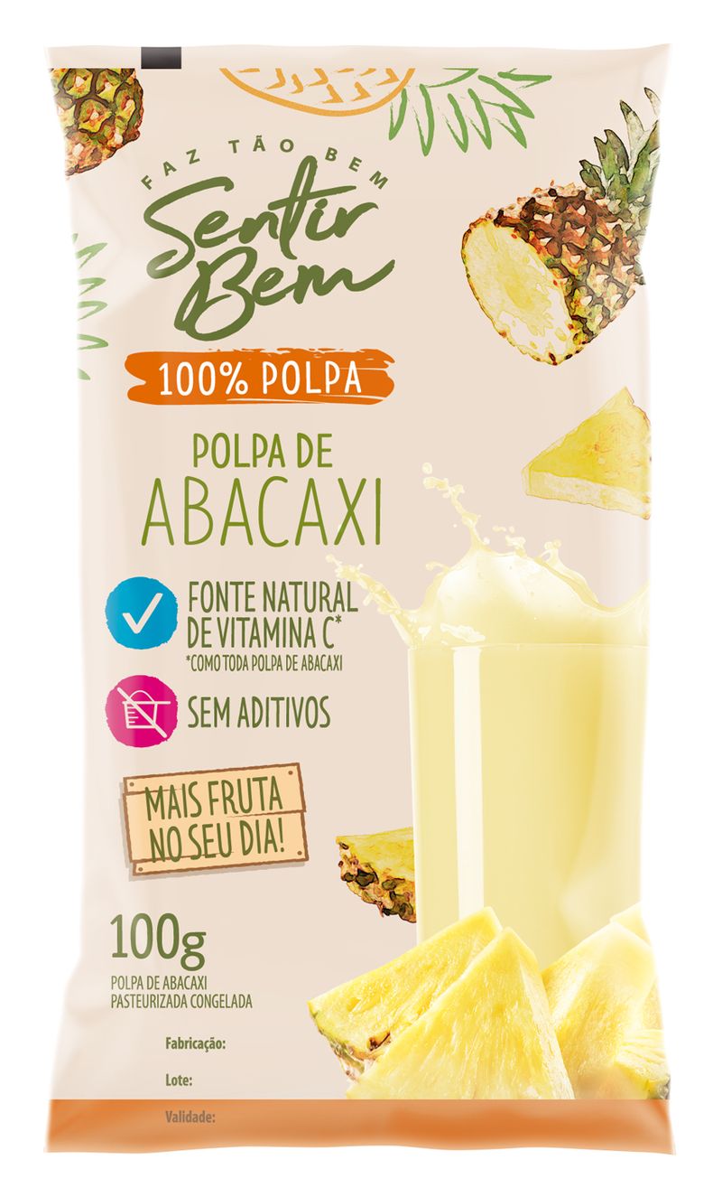 Polpa-Congelada-de-Abacaxi-Sentir-Bem-Sache-100g