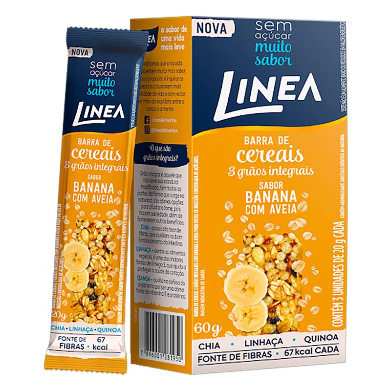 Pack-Barra-de-Cereal-3-Graos-Banana-com-Aveia-Zero-Acucar-Linea-Caixa-60g-3-Unidades
