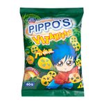 Salgadinho-de-Milho-Sabor-Cebola-e-Salsa-Pippo-s-Vitaminado-Anime-Sao-Braz-Pacote-60g