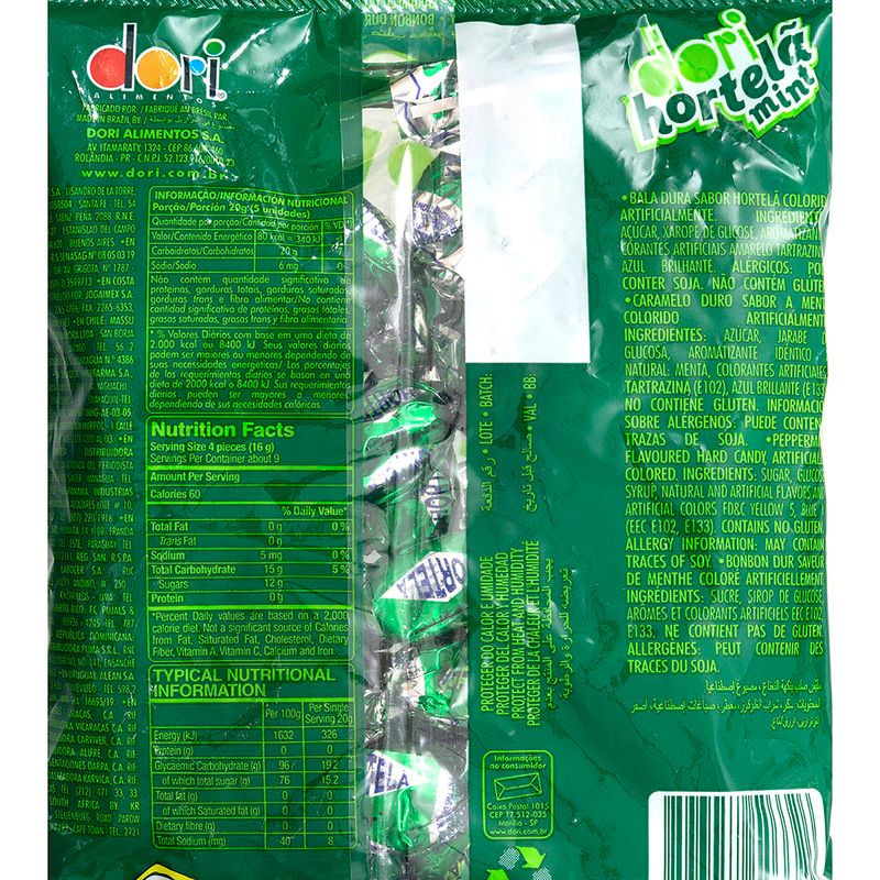 Bala-Sabor-Hortela-Mint-Dori-Pacote-150g