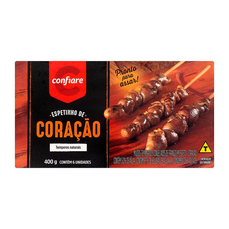 Espetinho-de-Coracao-de-Frango-Temperado-Confiare-Caixa-400g