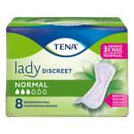 Absorvente-sem-Abas-para-Incontinencia-Urinaria-Normal-Lady-Discreet-Tena-Pacote-8-Unidades
