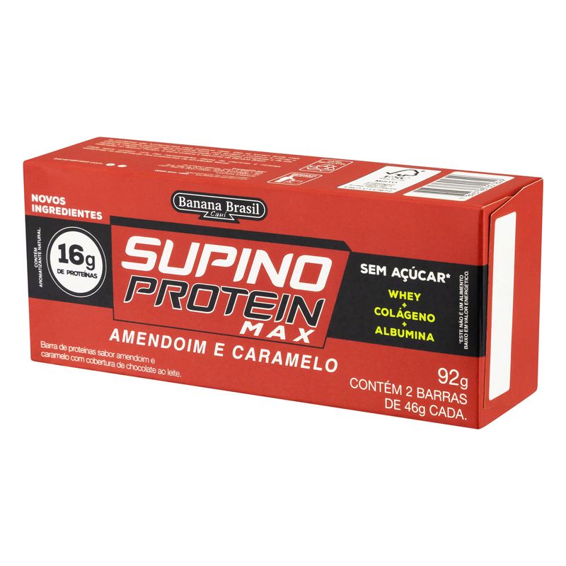 Barra-de-Proteina-Amendoim-e-Caramelo-com-Cobertura-de-Chocolate-ao-Leite-Zero-Acucar-Supino-Protein-Caixa-92g-com-2-Unidades