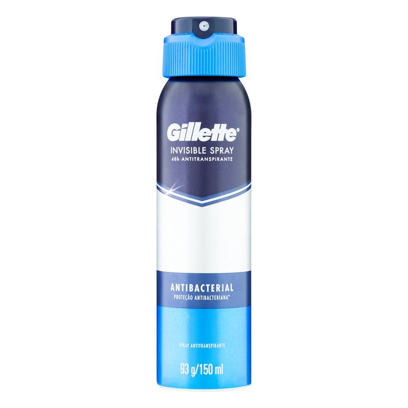 Antitranspirante-Spray-Antibacterial-Invisible-Gillette-150ml