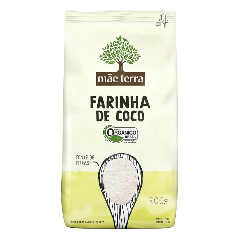 Farinha-de-Coco-Organica-Mae-Terra-Pacote-200g