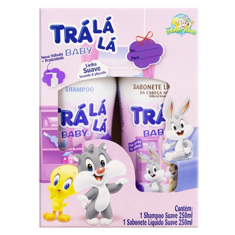 Kit-Shampoo---Sabonete-Liquido-Looney-Tunes-Tra-La-La-Baby-Suave-250ml-Cada