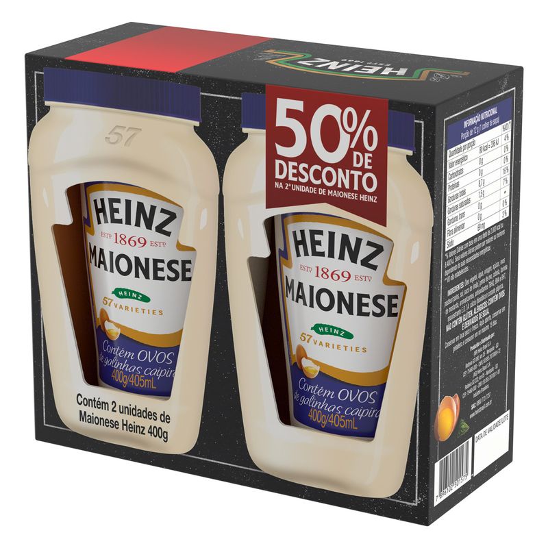 Maionese-Heinz-Caixa-2-Unidades-400g-Cada-Gratis-50--de-Desconto-na-2ª-Unidade
