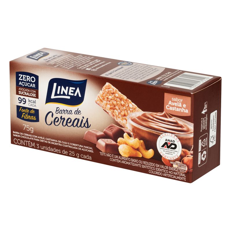 Barra-de-Cereal-Avela-e-Castanha-Zero-Acucar-Linea-Pacote-75g-com-3-Unidades
