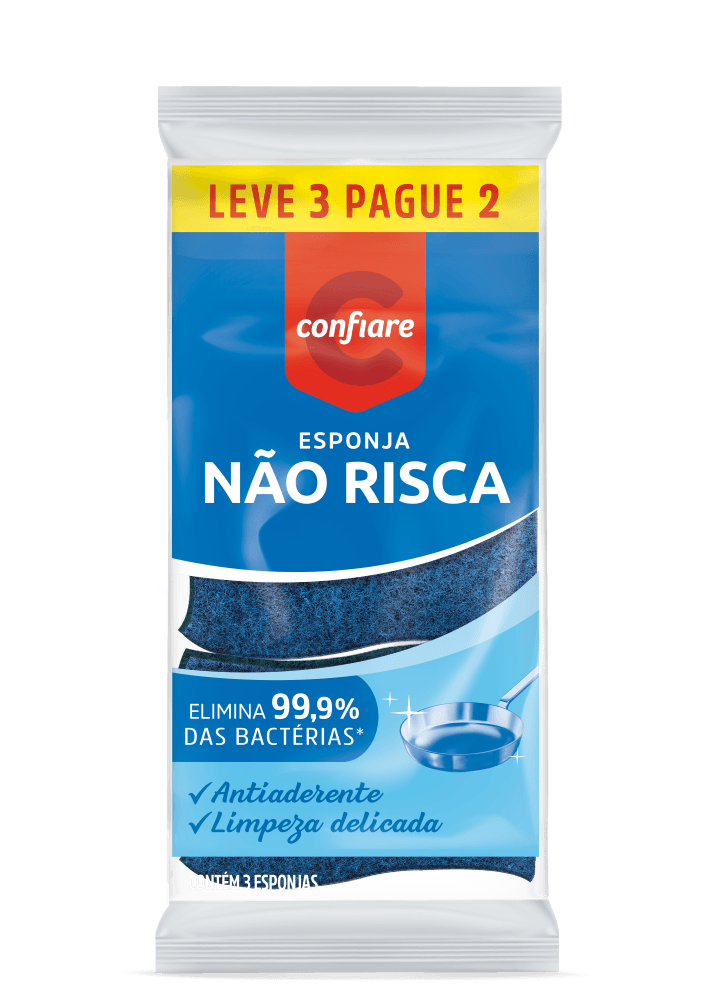 Esponja-Antiaderente-Confiare-Pacote-Leve-3-Pague-2-Unidades