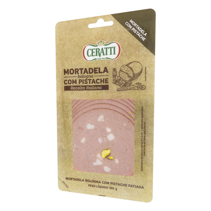 Mortadela Bologna com Pistache em Fatias Receita Italiana Ceratti