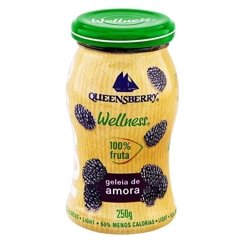 Geleia-100--Fruta-Amora-Light-Queensberry-Wellness-Vidro-250g