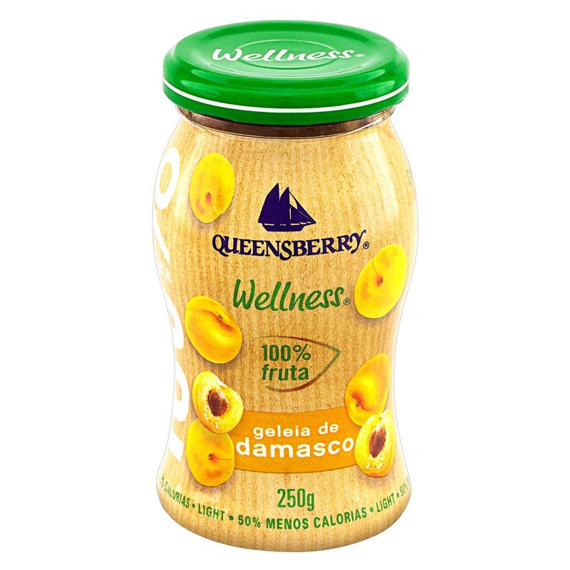 Geleia-100--Fruta-Damasco-Light-Queensberry-Wellness-Vidro-250g