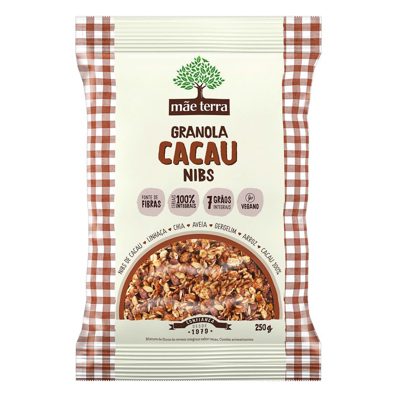 Granola-Cacau-Nibs-Mae-Terra-Pacote-250g