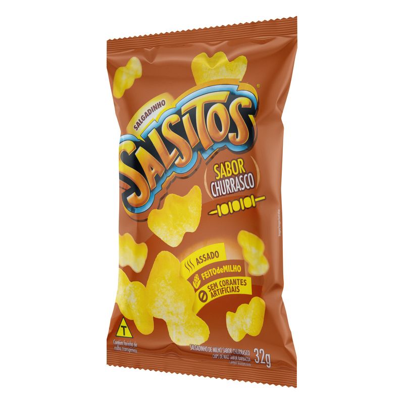 Salgadinho-de-Milho-Churrasco-Salsitos-Pacote-32g