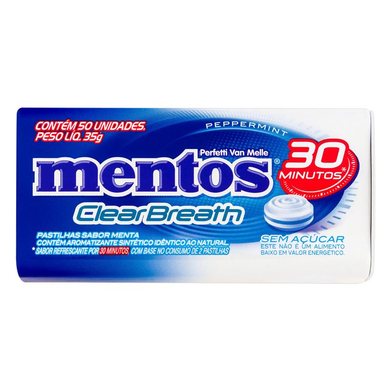 Pastilhas-Sabor-Menta-Zero-Acucar-Clear-Breath-Mentos-Lata-35g-50-Unidades