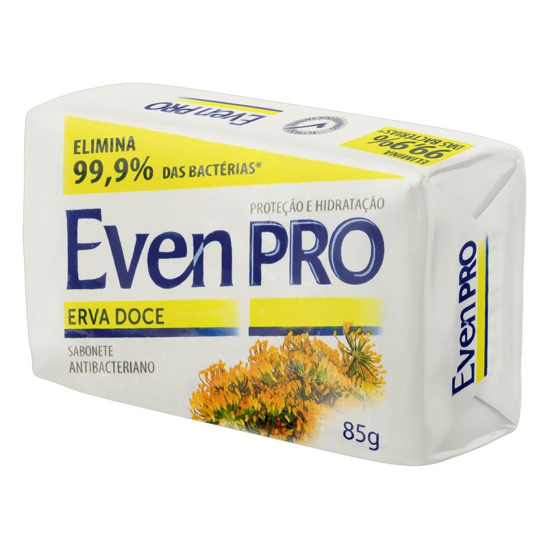 Sabonete-em-Barra-Antibacteriano-Erva-Doce-Even-Pro-Cartucho-85g