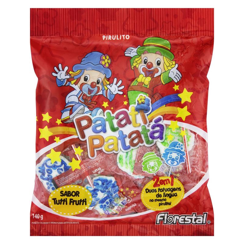 Pirulito-Sabor-Tutti-Frutti-2-em-1-Patati-Patata-Florestal-Pacote-140g