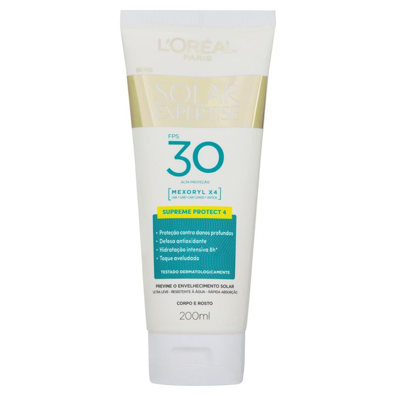 Protetor-Solar-FPS-30-Supreme-Protect-4-Corporal-Solar-Expertise-L-oreal-Paris-Bisnaga-200ml