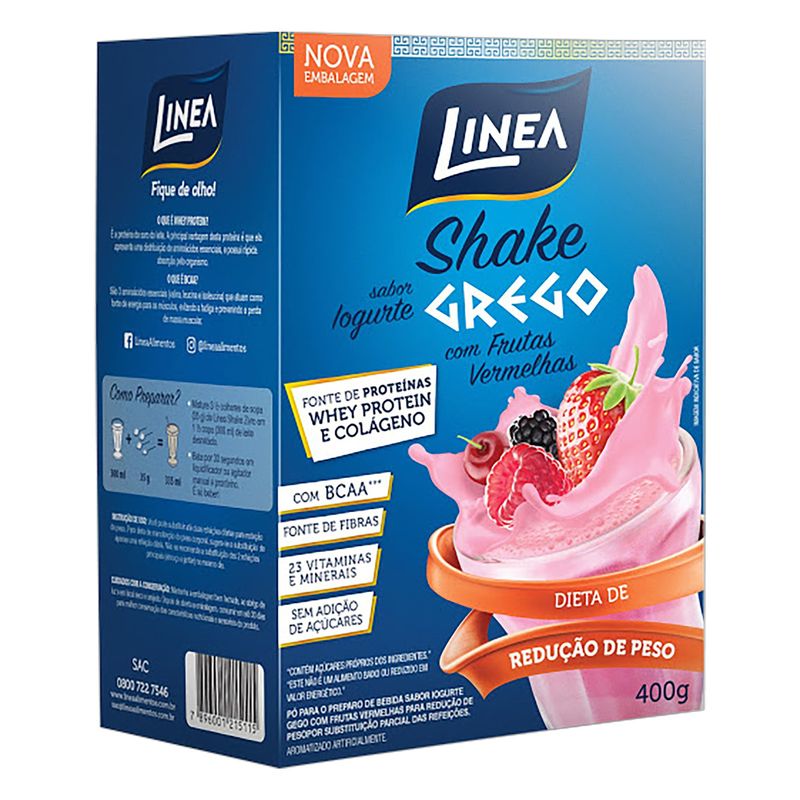 Po-para-Shake-Sabor-Iorgute-Grego-com-Frutas-Vermelhas-para-Reducao-de-Peso-Linea-Caixa-400g