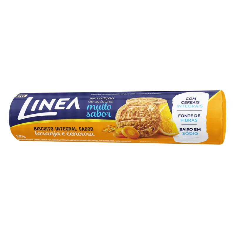 Biscoito-Integral-Laranja-e-Cenoura-Linea-Pacote-120g