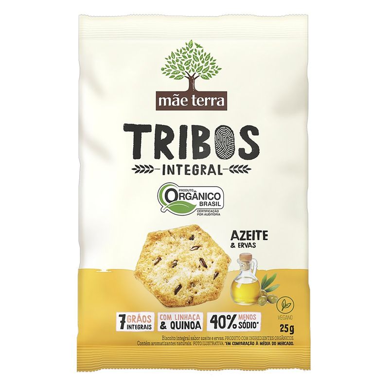 Biscoito-Integral-Organico-Azeite---Ervas-Tribos-Mae-Terra-Pacote-25g