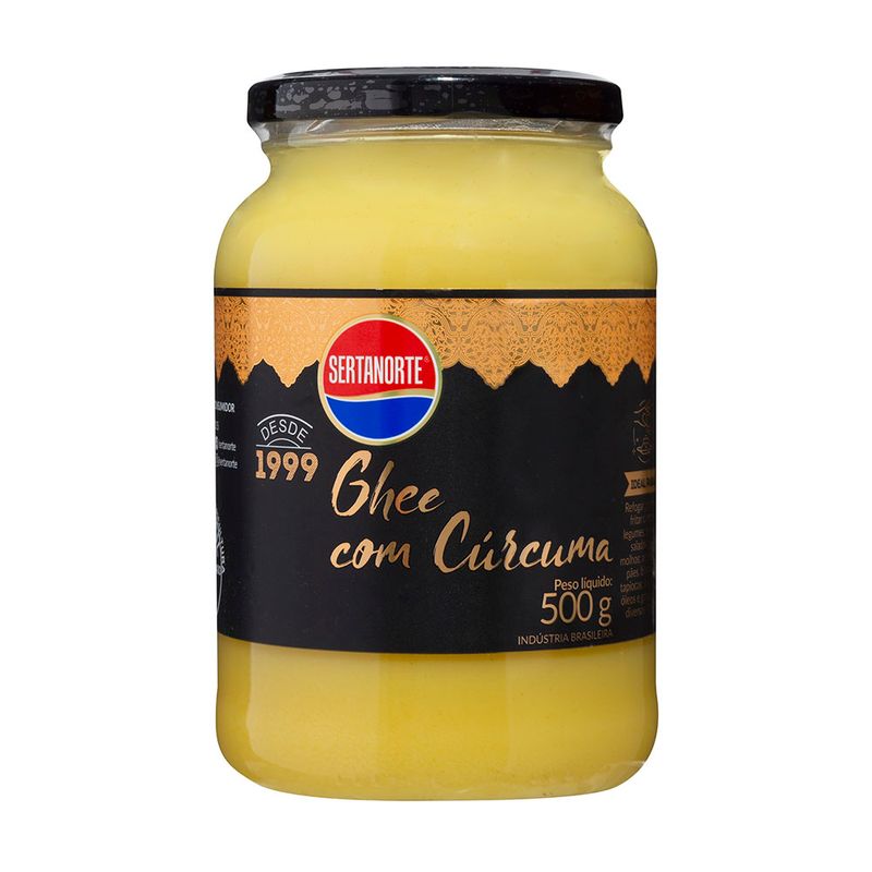 Manteiga-Ghee-com-Curcuma-Amarela-Sertanorte-Vidro-500g