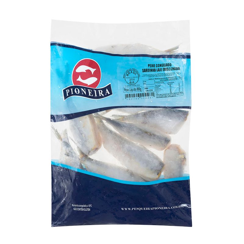 Peixe-Sardinha-Lage-Congelado-Pioneira-Pacote-800g