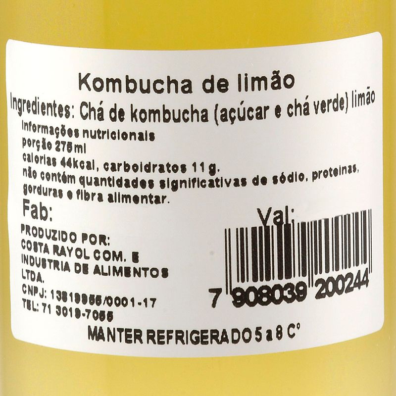 Kombucha-Sabor-Limao-Andrea-Rayol-Vidro-275ml