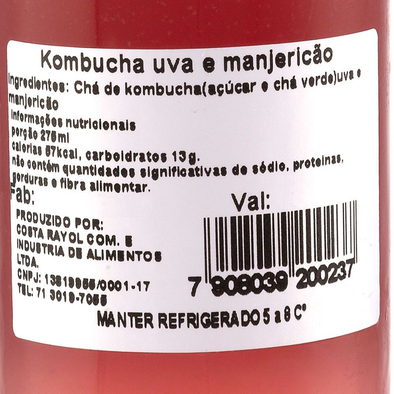 Kombucha-Sabor-Uva-com-Manjericao-Andrea-Rayol-Vidro-275ml