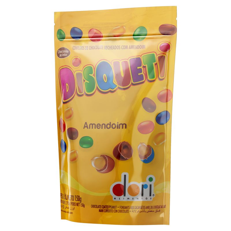 Confeito-de-Chocolate-Recheado-com-Amendoim-Disqueti-Dori-Sache-150g